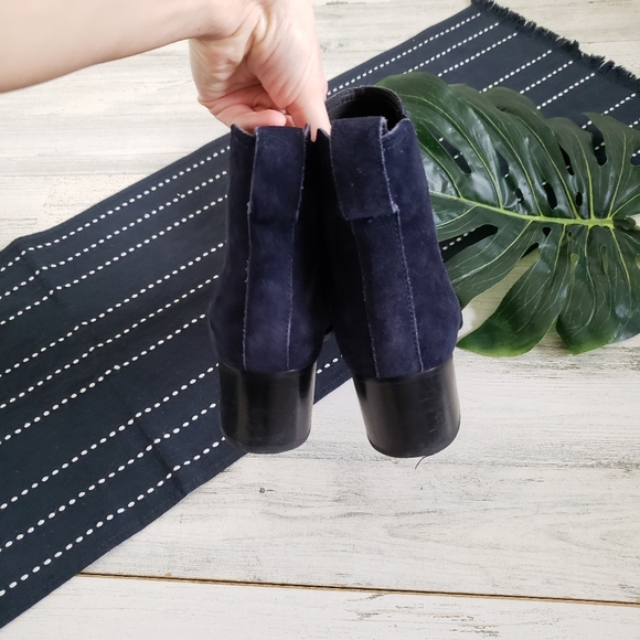 Rag & Bone| Walker Bootie Blue Navy Suede Size 37 - Picture 9 of 9